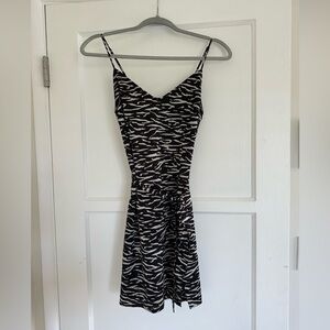 Abercrombie satin zebra print mini dress